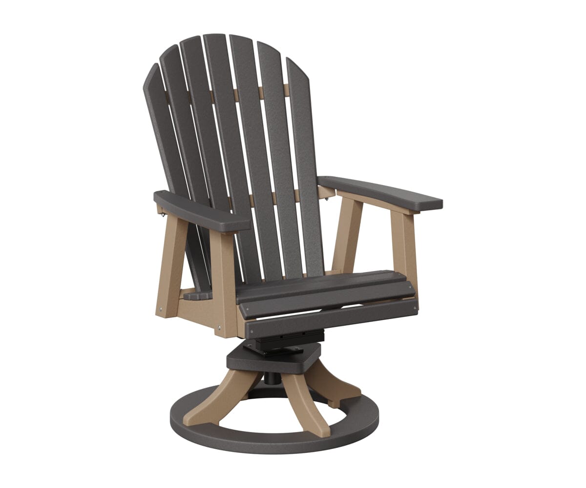 Comfo-Back Swivel Rocker Dining Chair Rockwood Outdoor Furniture Smoke Gray Weatherwood 
