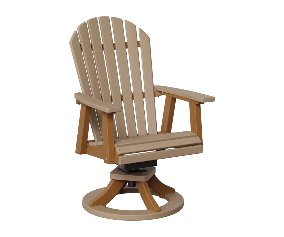 Comfo-Back Swivel Rocker Dining Chair Rockwood Outdoor Furniture Weatherwood Cedar 