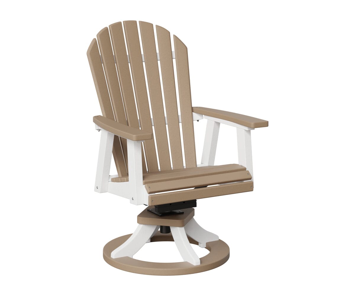 Comfo-Back Swivel Rocker Dining Chair Rockwood Outdoor Furniture Weatherwood White 
