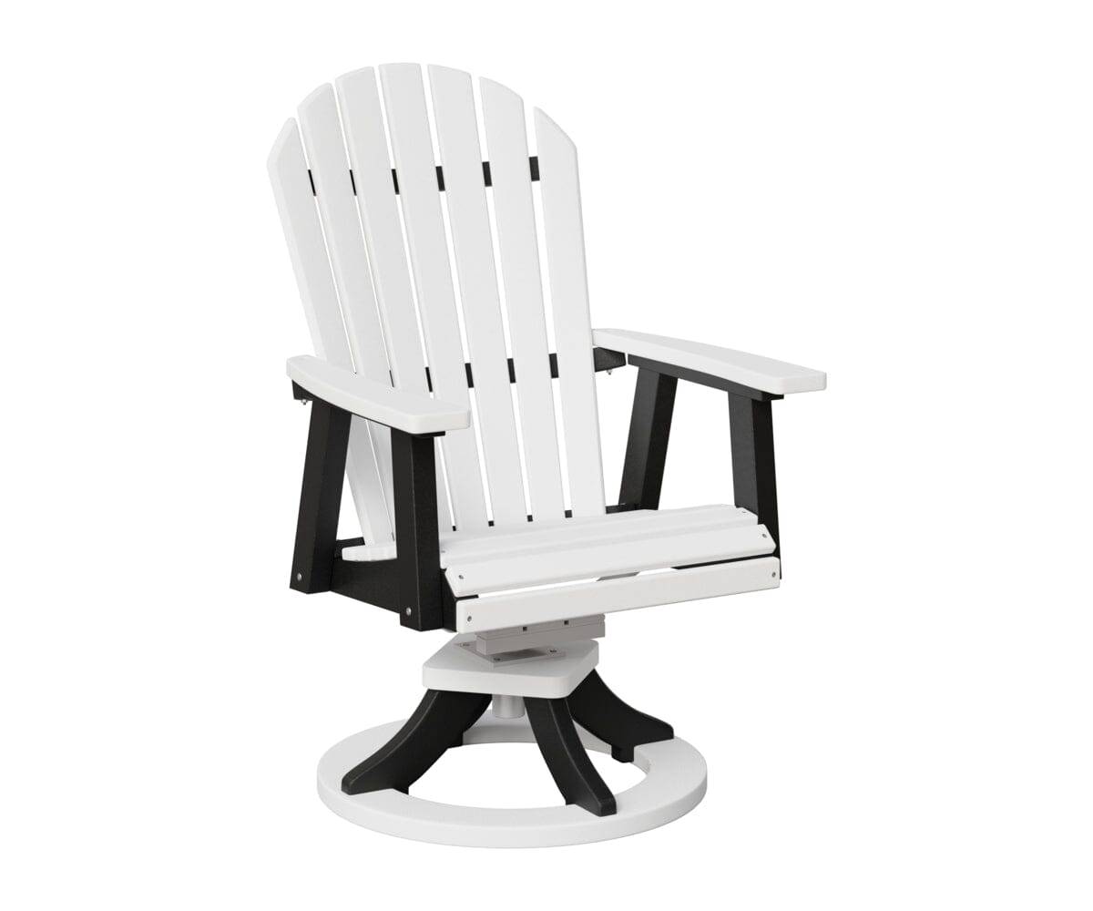 Comfo-Back Swivel Rocker Dining Chair Rockwood Outdoor Furniture White Black 