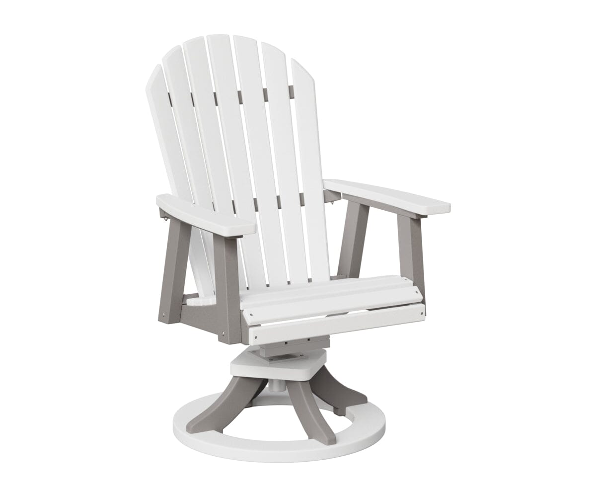 Comfo-Back Swivel Rocker Dining Chair Rockwood Outdoor Furniture White Light Gray 