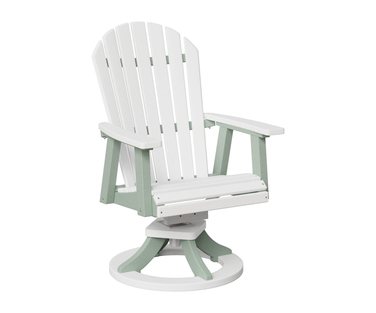 Comfo-Back Swivel Rocker Dining Chair Rockwood Outdoor Furniture White Seafoam 