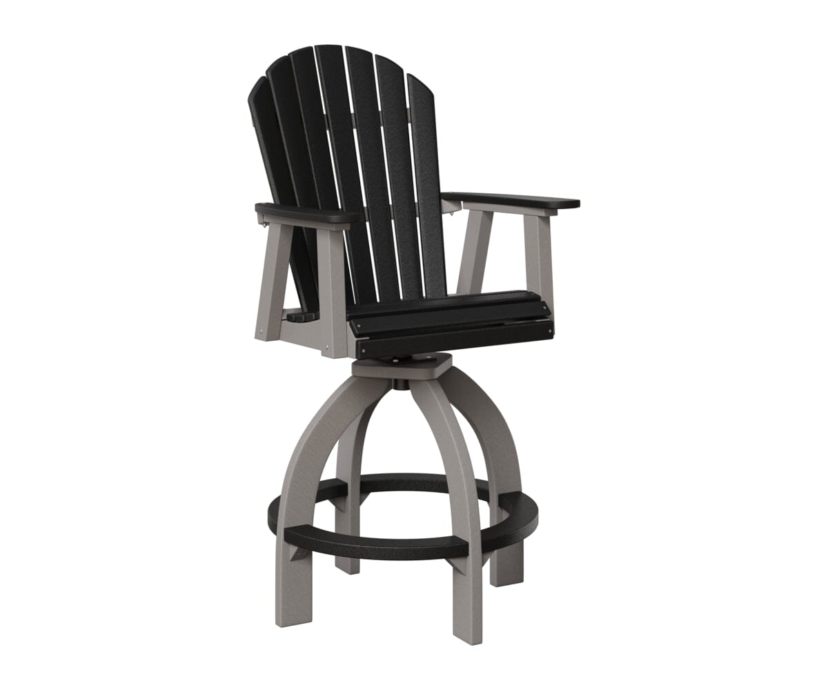 Comfo-Back Swivel 30" XT Chair Rockwood Outdoor Furniture Black Light Gray 