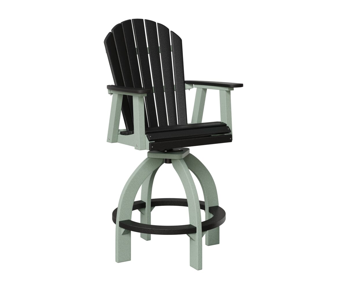 Comfo-Back Swivel 30" XT Chair Rockwood Outdoor Furniture Black Seafoam 