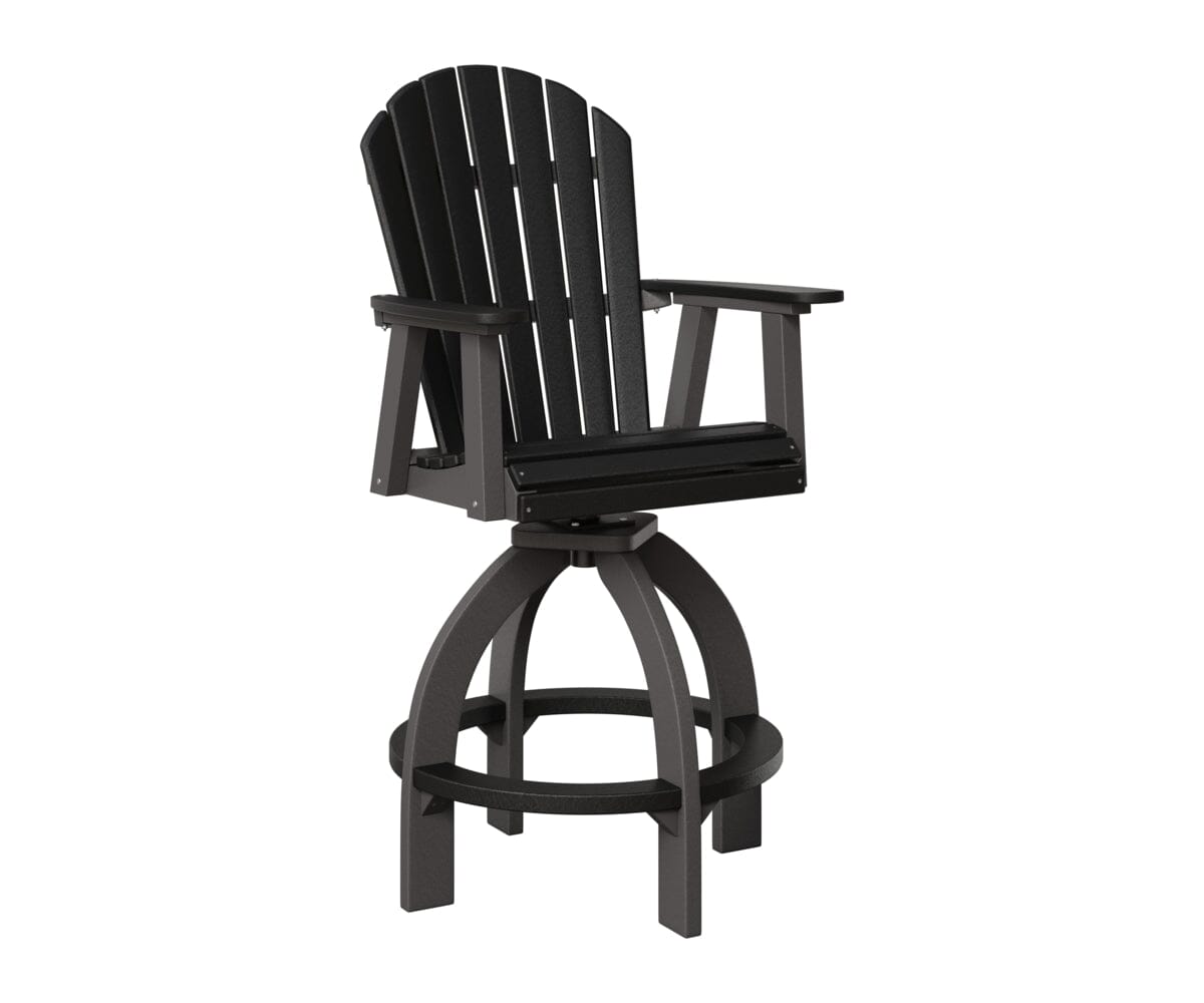Comfo-Back Swivel 30" XT Chair Rockwood Outdoor Furniture Black Smoke Gray 