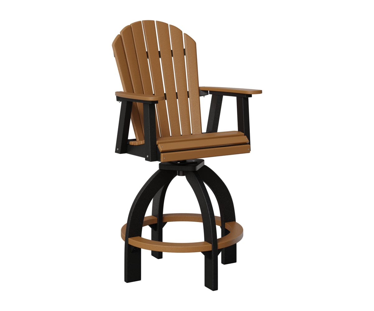 Comfo-Back Swivel 30" XT Chair Rockwood Outdoor Furniture Cedar Black 