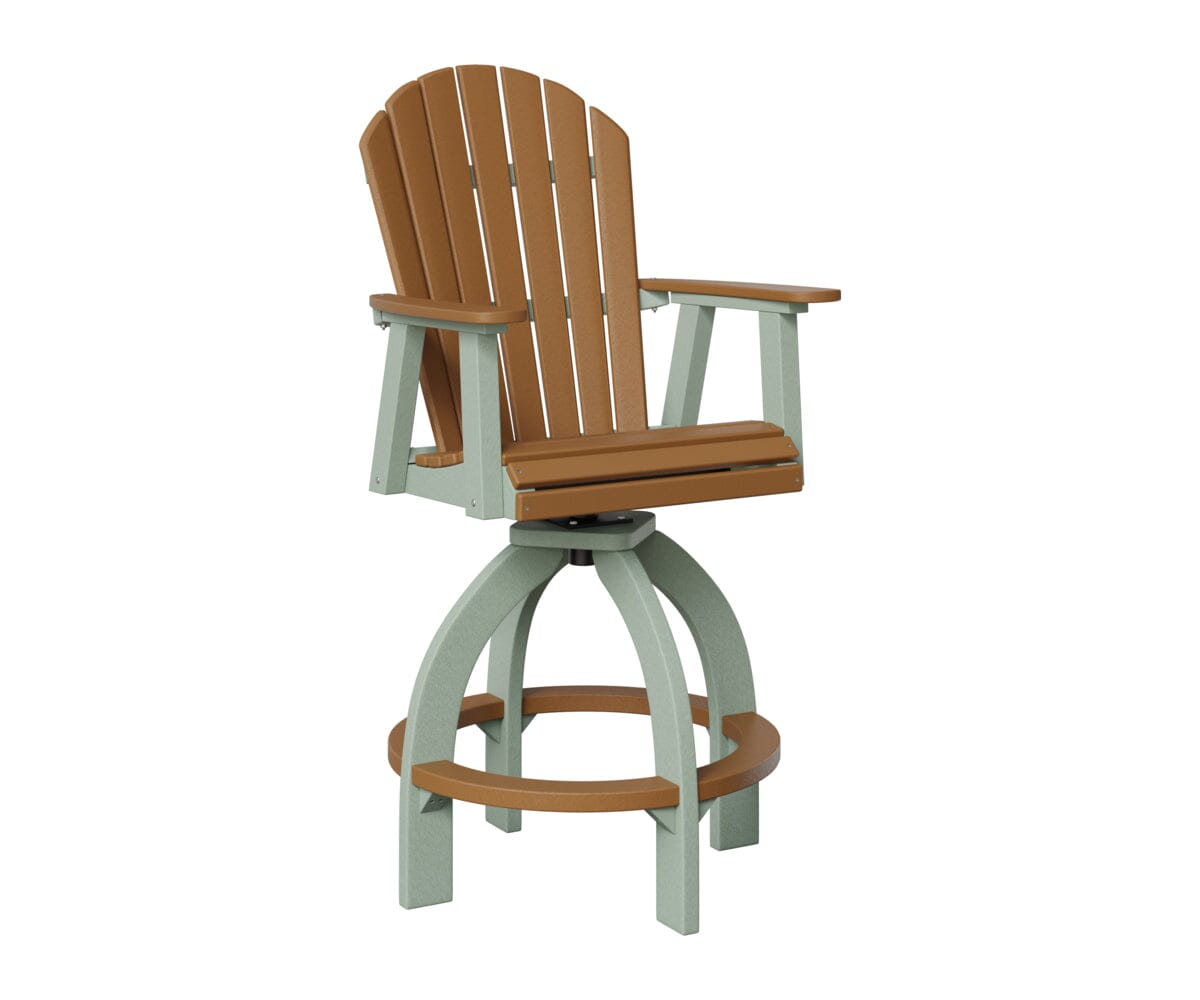 Comfo-Back Swivel 30" XT Chair Rockwood Outdoor Furniture Cedar Seafoam 
