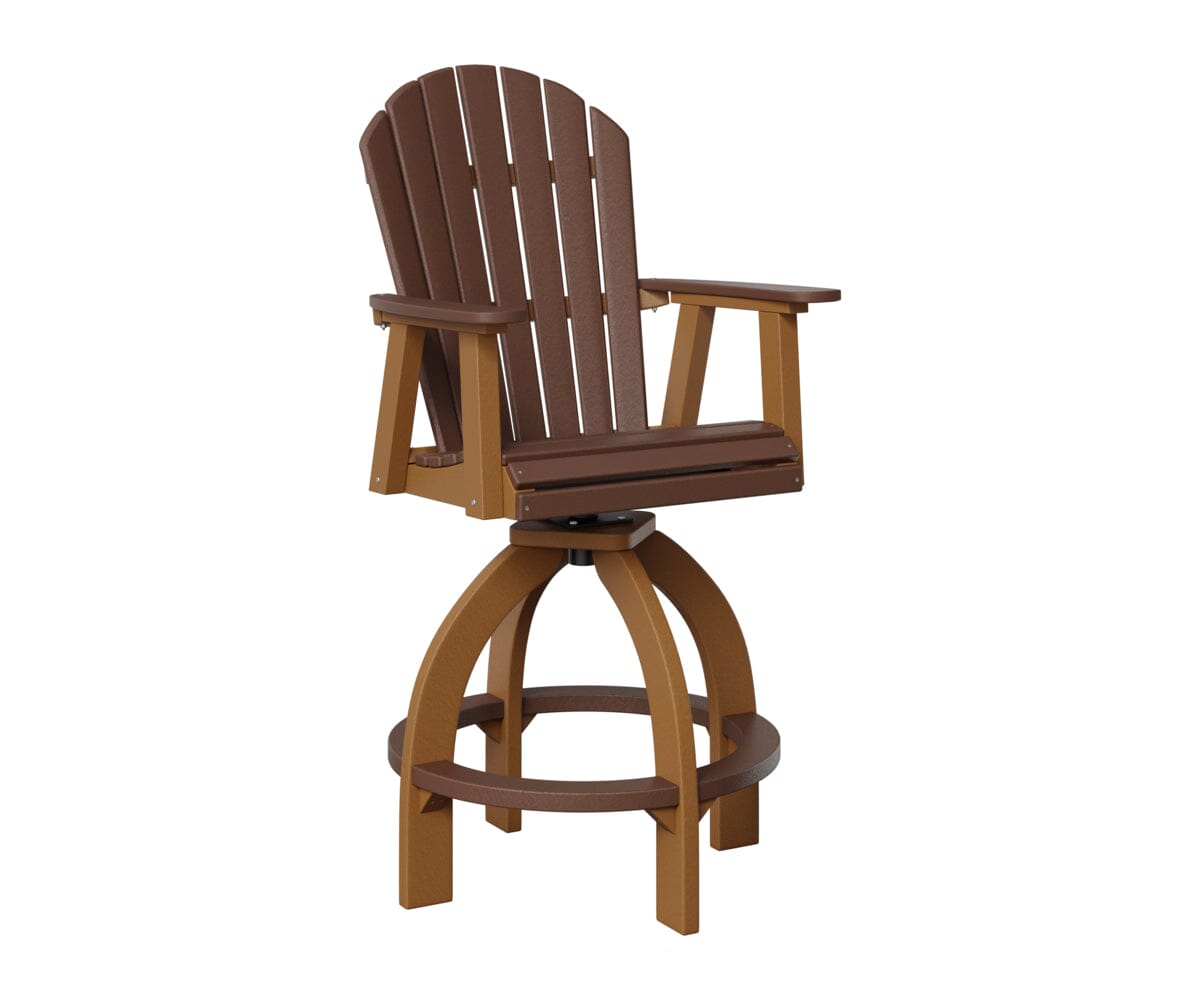 Comfo-Back Swivel 30" XT Chair Rockwood Outdoor Furniture Chocolate Brown Cedar 