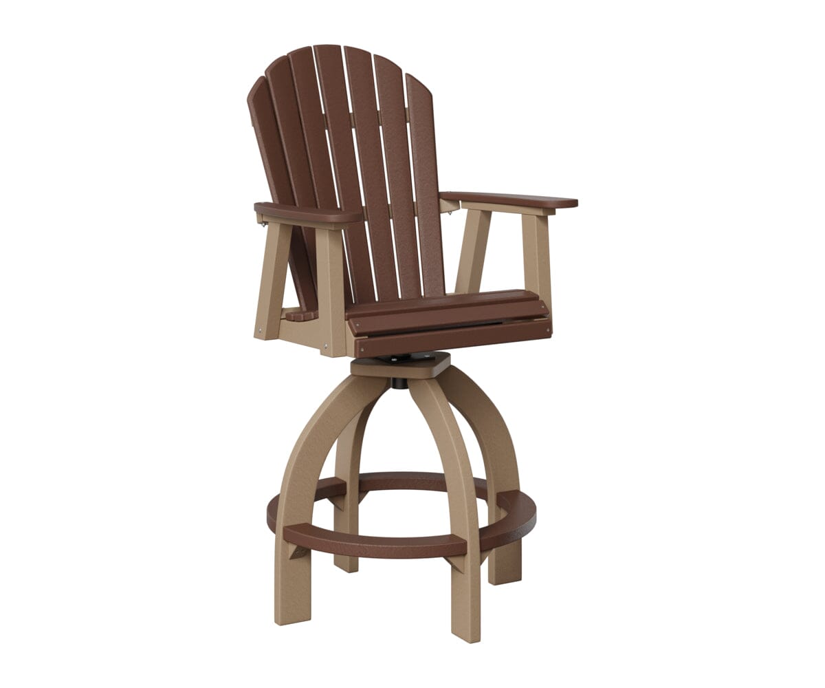 Comfo-Back Swivel 30" XT Chair Rockwood Outdoor Furniture Chocolate Brown Weatherwood 