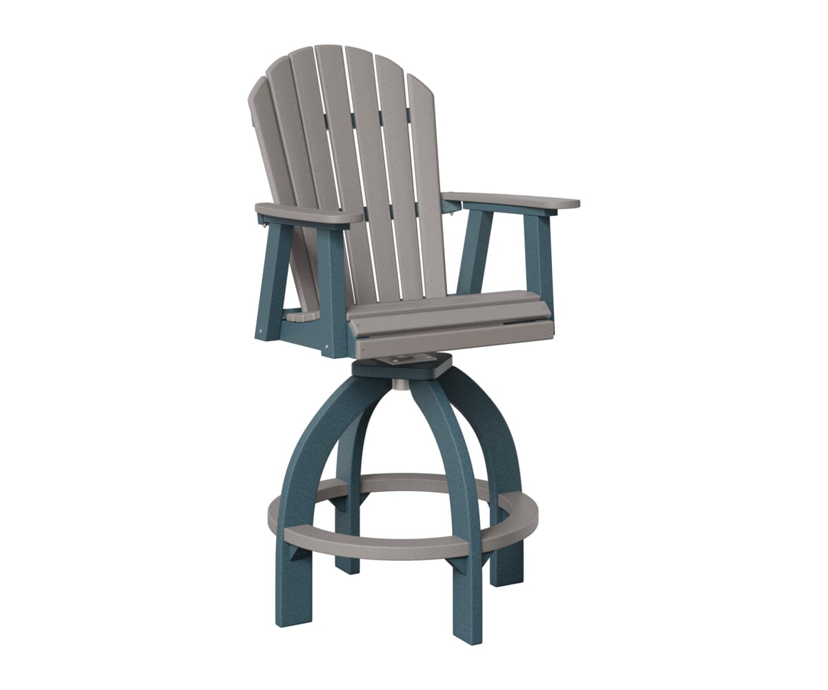 Comfo-Back Swivel 30" XT Chair Rockwood Outdoor Furniture Light Gray Slate 