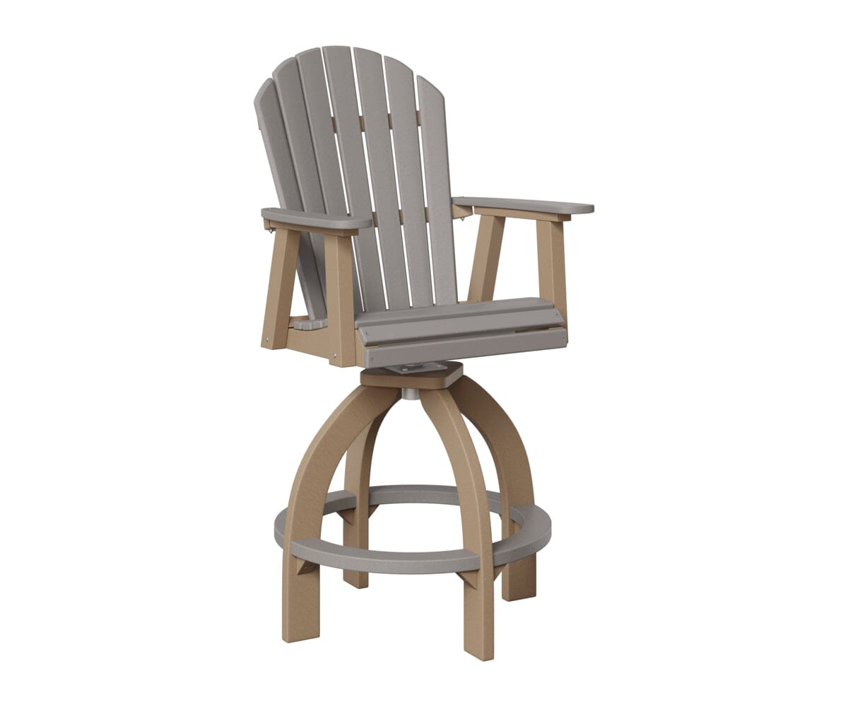 Comfo-Back Swivel 30" XT Chair Rockwood Outdoor Furniture Light Gray Weatherwood 