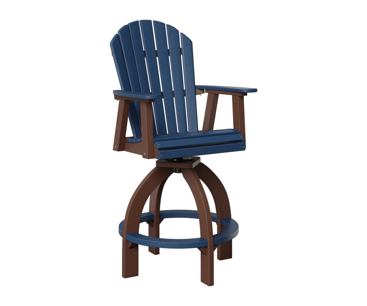 Comfo-Back Swivel 30" XT Chair Rockwood Outdoor Furniture Navy Blue Chocolate Brown 
