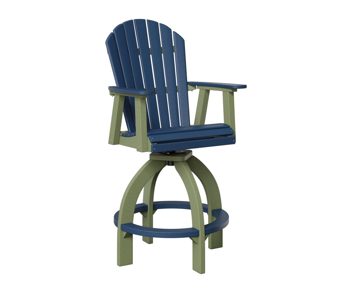 Comfo-Back Swivel 30" XT Chair Rockwood Outdoor Furniture Navy Blue Sage 