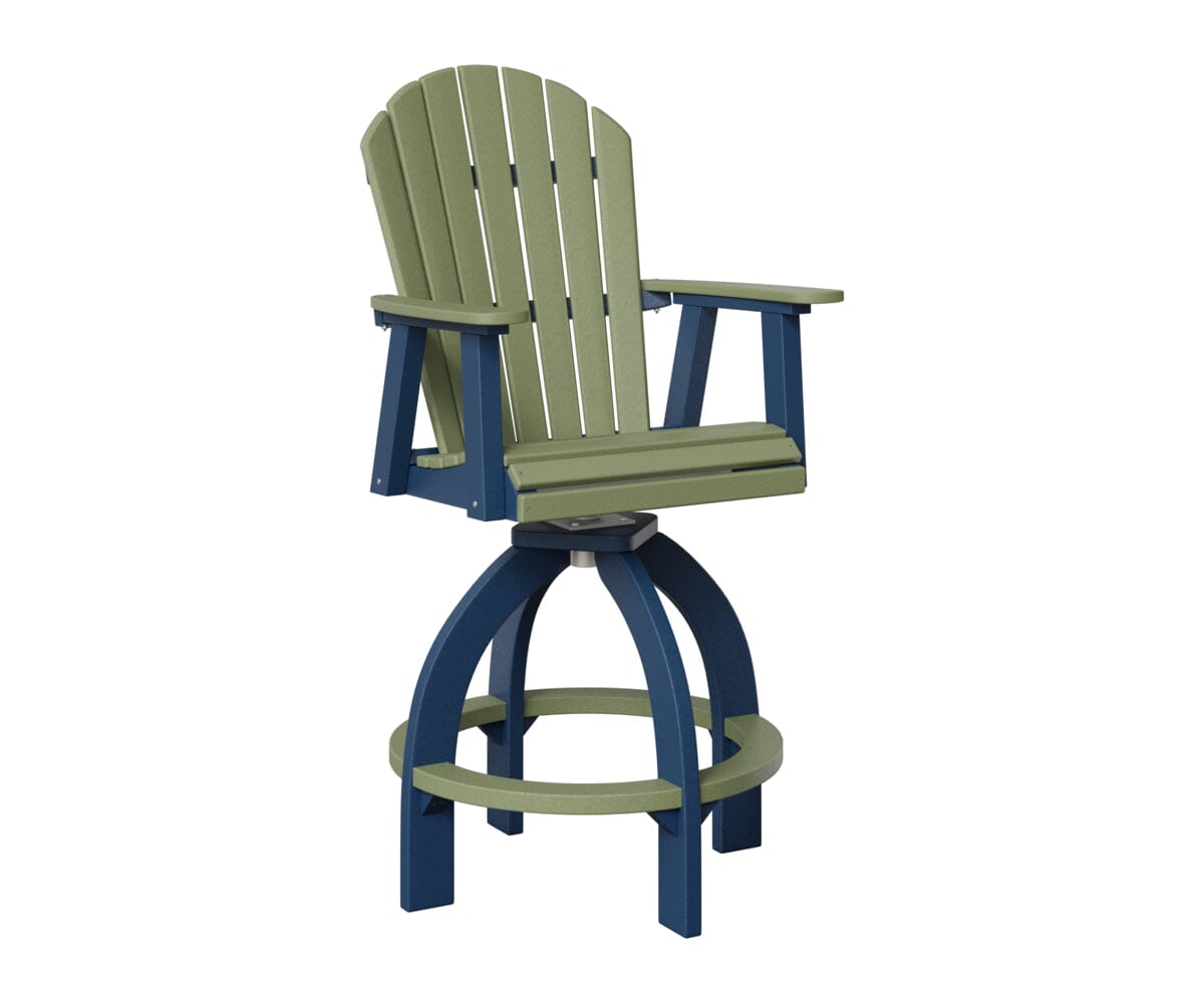 Comfo-Back Swivel 30" XT Chair Rockwood Outdoor Furniture Sage Navy Blue 