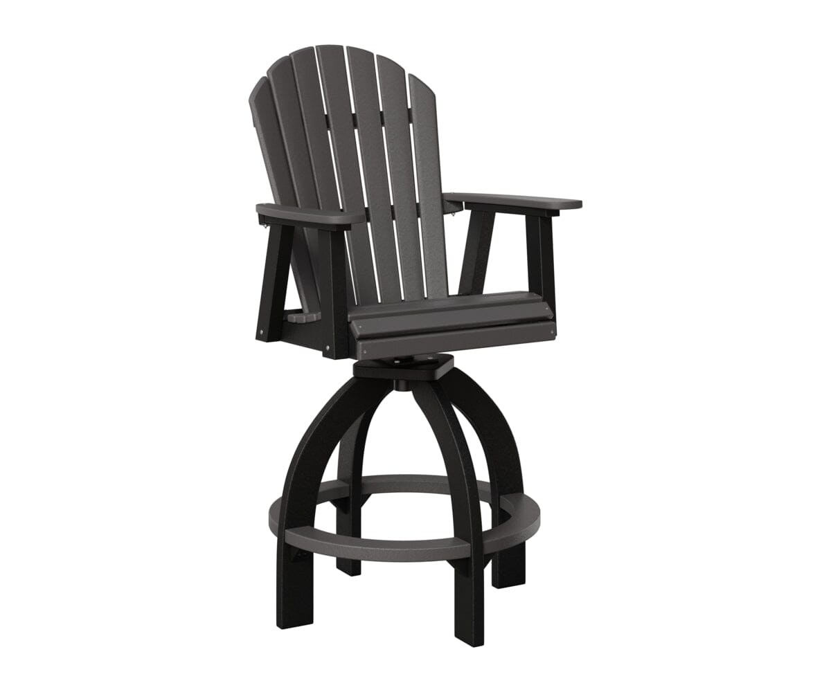 Comfo-Back Swivel 30" XT Chair Rockwood Outdoor Furniture Smoke Gray Black 