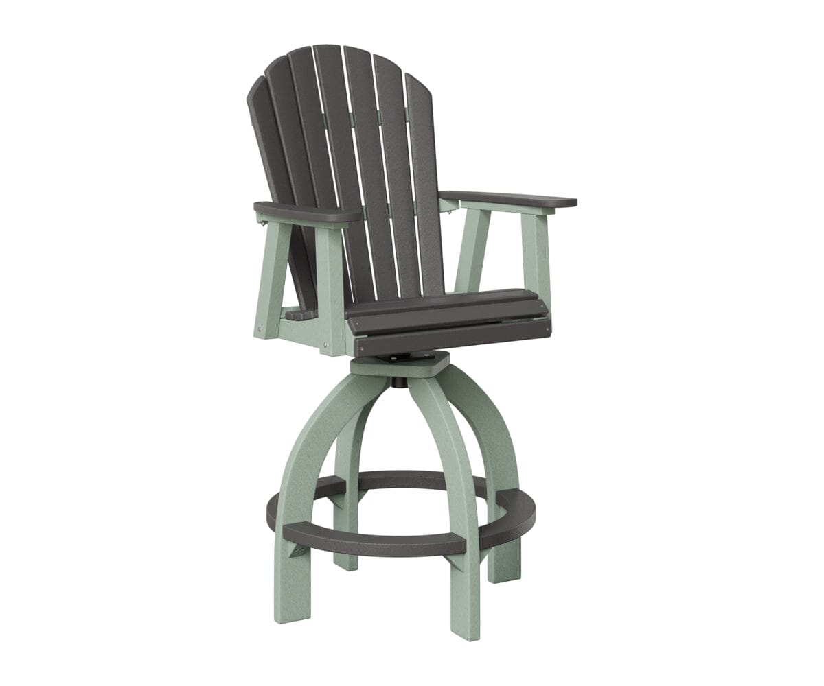 Comfo-Back Swivel 30" XT Chair Rockwood Outdoor Furniture Smoke Gray Seafoam 