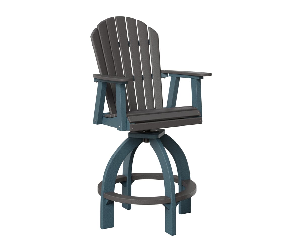 Comfo-Back Swivel 30" XT Chair Rockwood Outdoor Furniture Smoke Gray Slate 