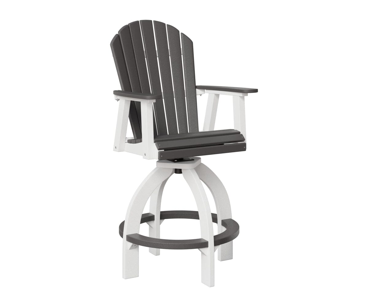 Comfo-Back Swivel 30" XT Chair Rockwood Outdoor Furniture Smoke Gray White 