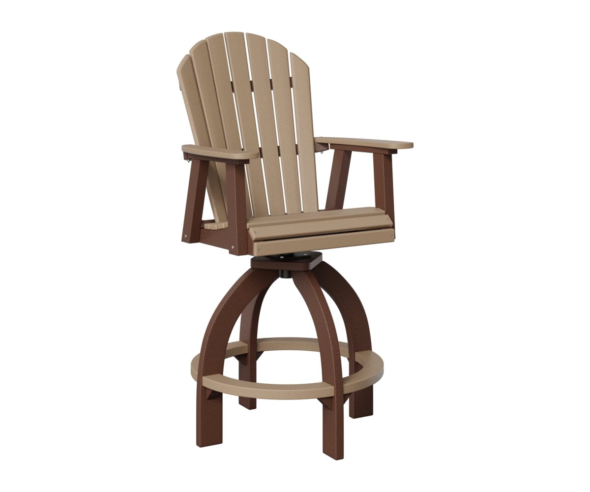 Comfo-Back Swivel 30" XT Chair Rockwood Outdoor Furniture Weatherwood Chocolate Brown 