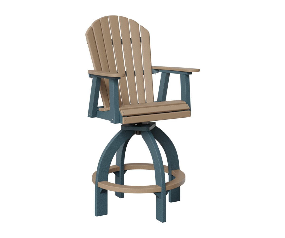 Comfo-Back Swivel 30" XT Chair Rockwood Outdoor Furniture Weatherwood Slate 