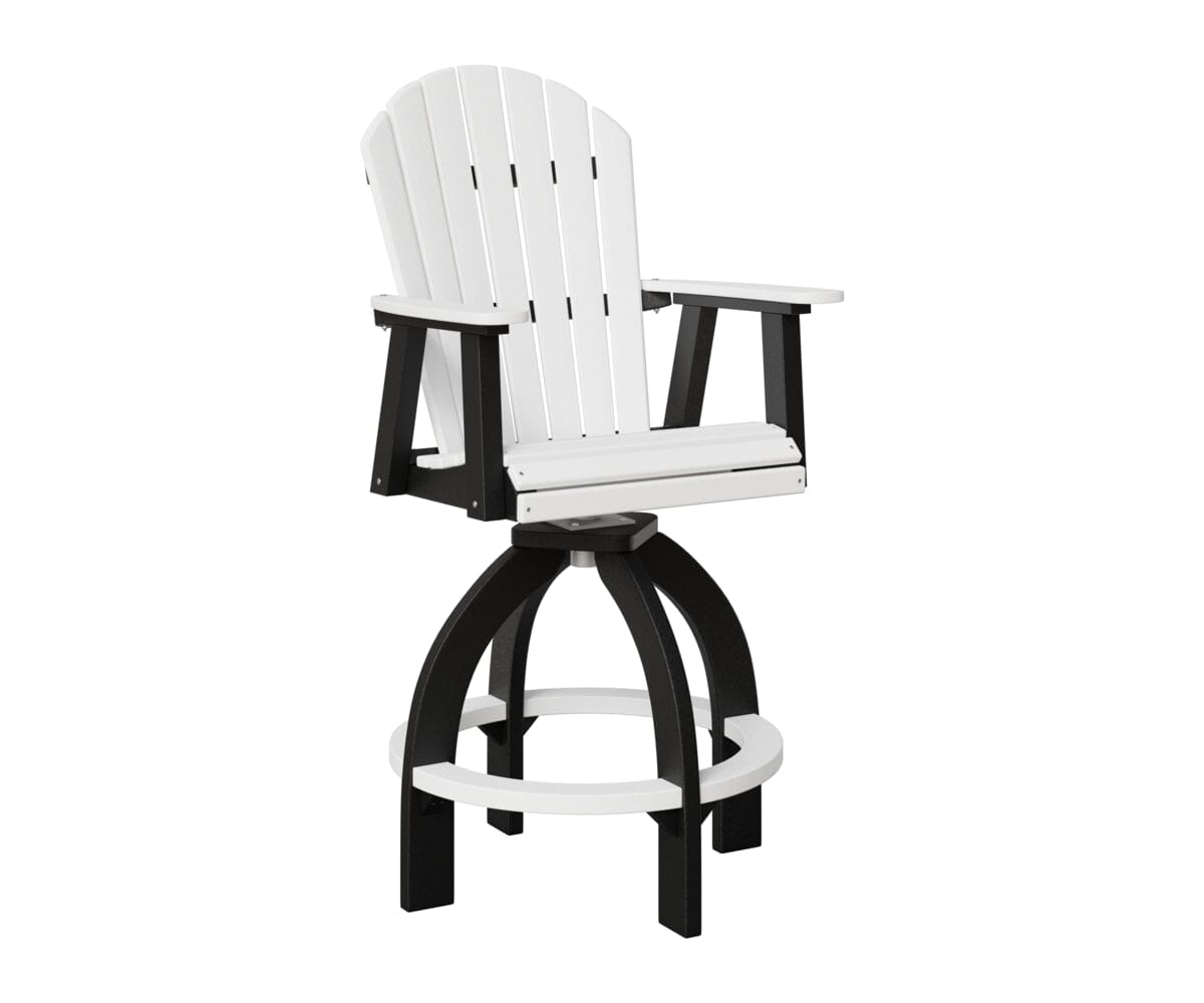 Comfo-Back Swivel 30" XT Chair Rockwood Outdoor Furniture White Black 