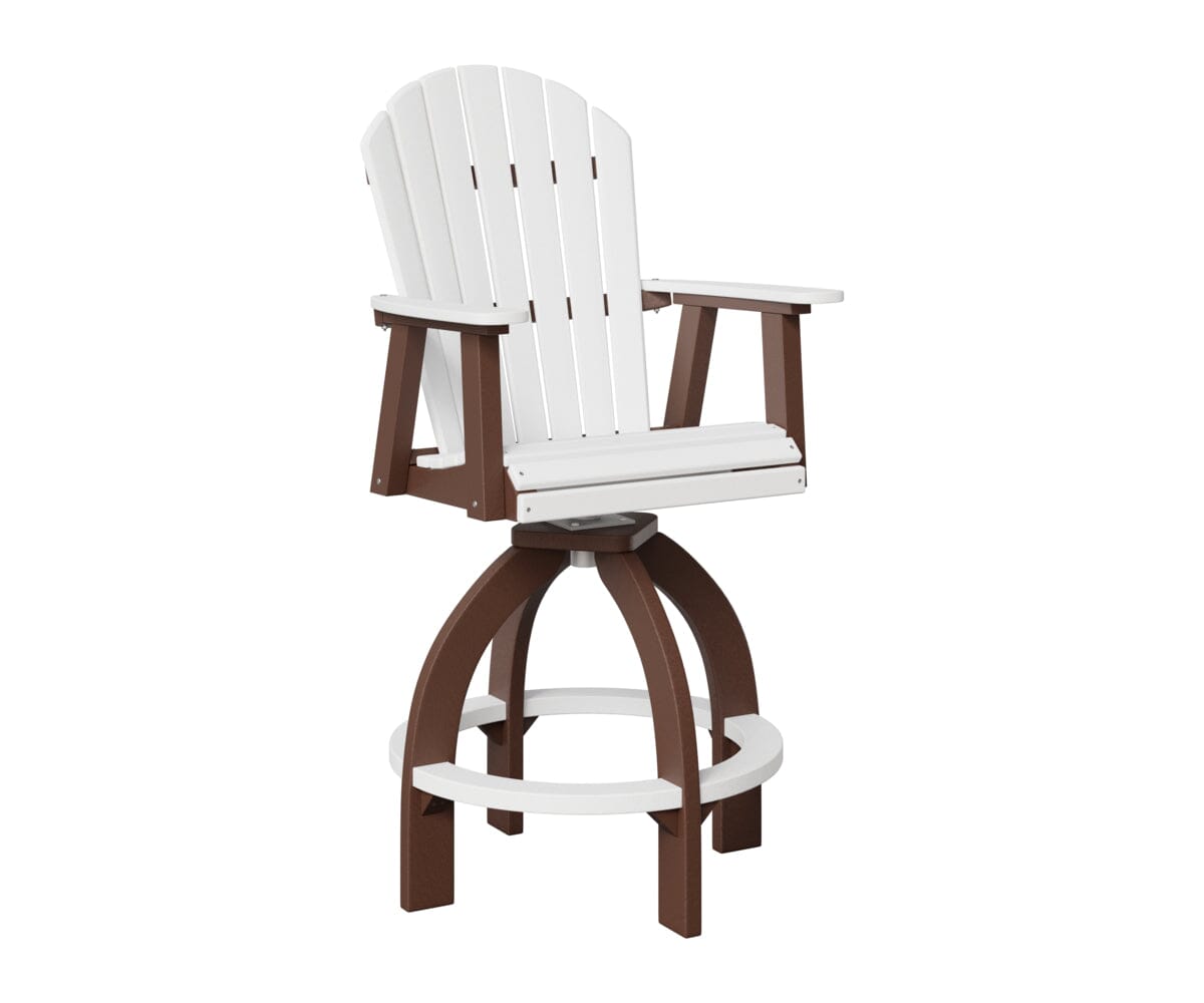 Comfo-Back Swivel 30" XT Chair Rockwood Outdoor Furniture White Chocolate Brown 