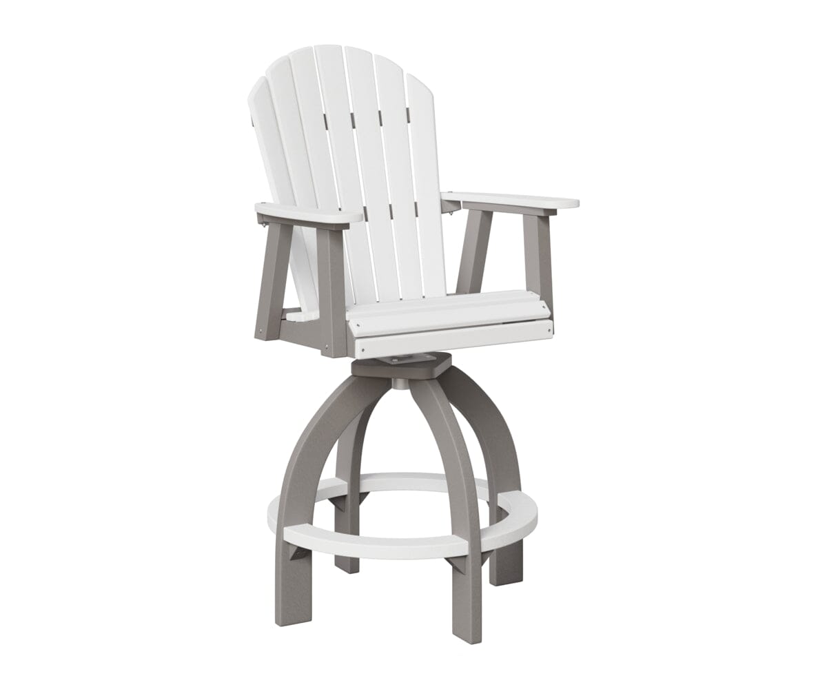 Comfo-Back Swivel 30" XT Chair Rockwood Outdoor Furniture White Light Gray 
