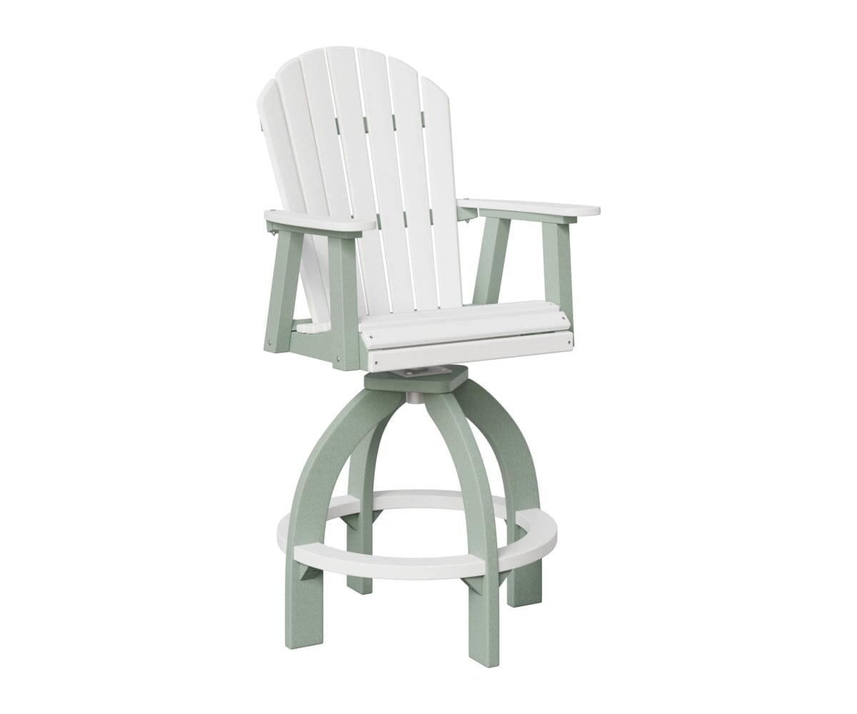 Comfo-Back Swivel 30" XT Chair Rockwood Outdoor Furniture White Seafoam 