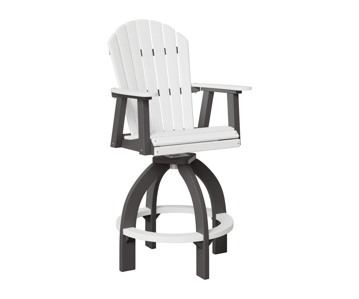 Comfo-Back Swivel 30" XT Chair Rockwood Outdoor Furniture White Smoke Gray 