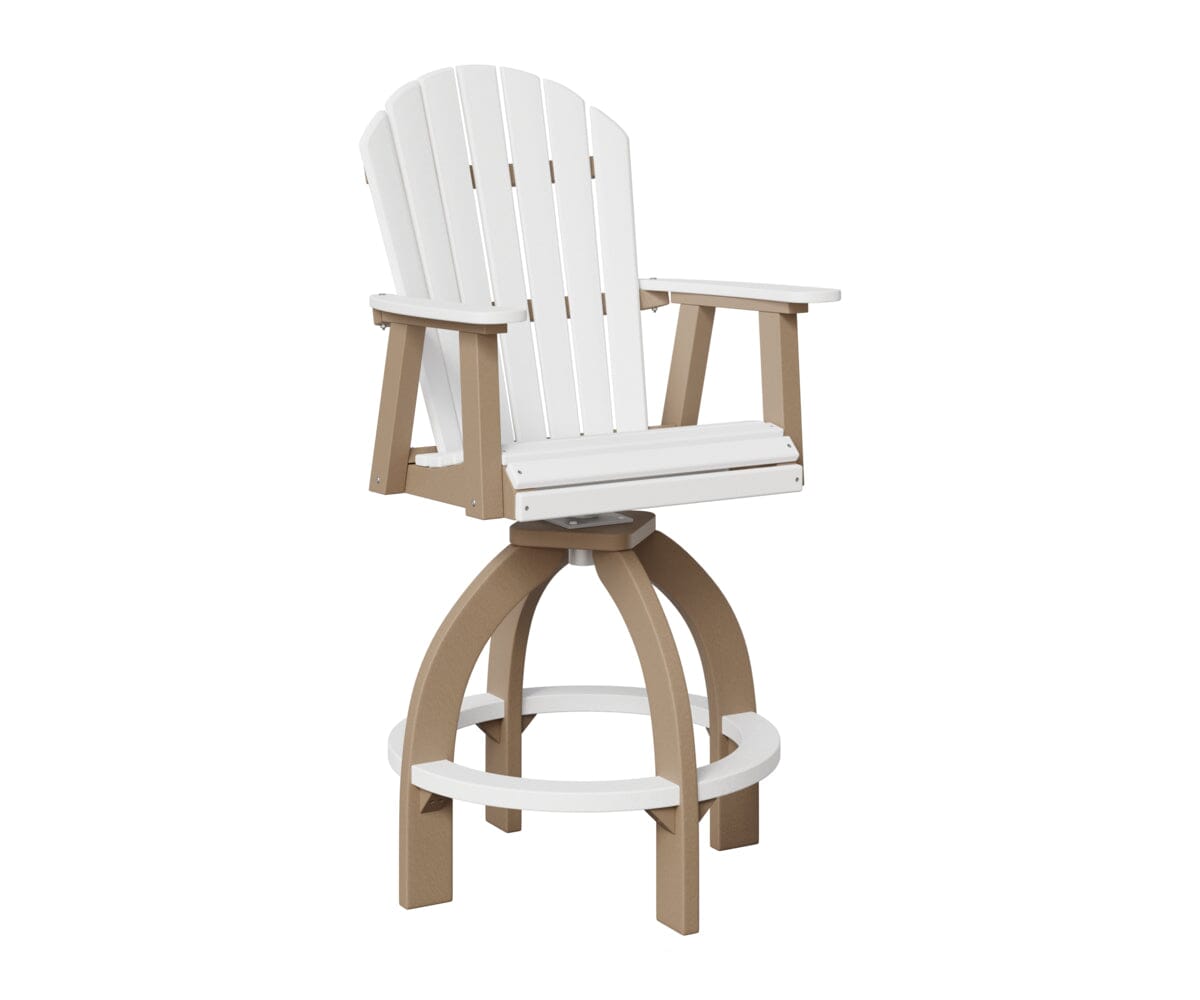 Comfo-Back Swivel 30" XT Chair Rockwood Outdoor Furniture White Weatherwood 