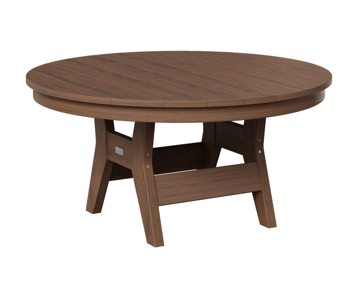 Harbor 38" Round Conversation Table Rockwood Outdoor Furniture Natural Finish: Brazillian Walnut 