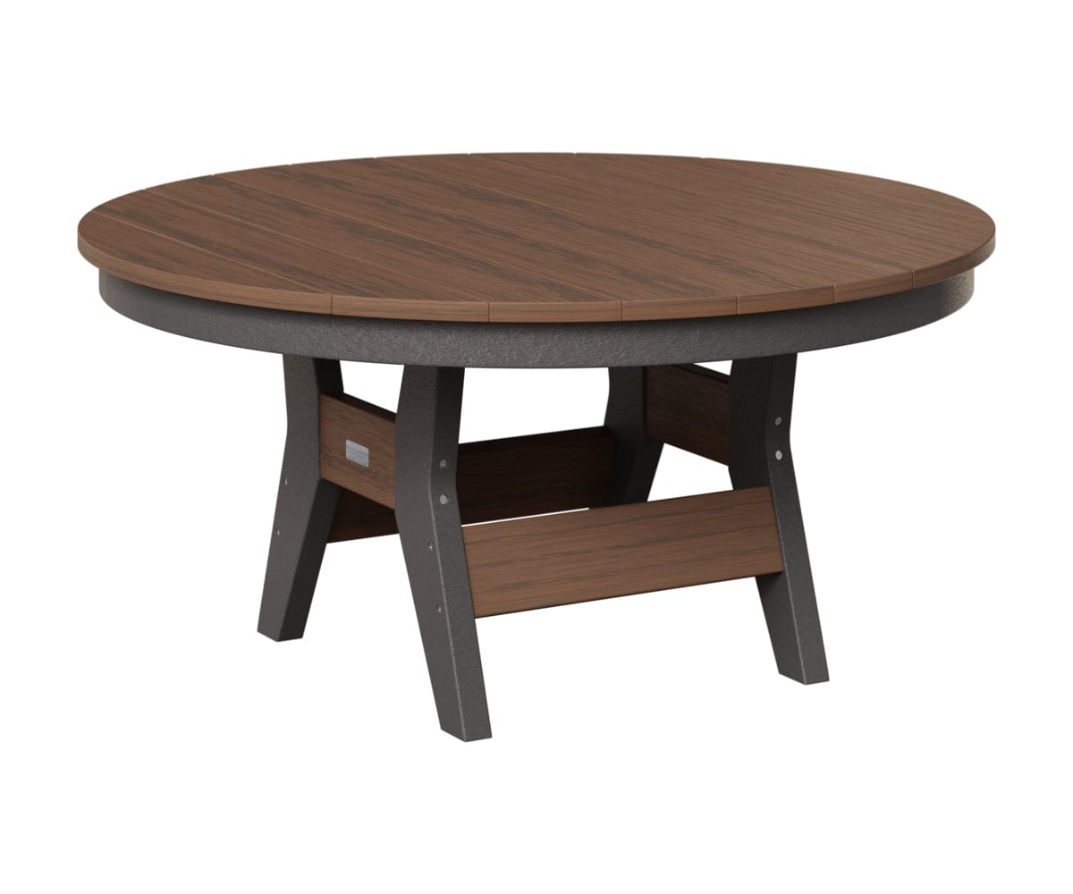 Harbor 38" Round Conversation Table Rockwood Outdoor Furniture Tabletop: Brazilian Walnut I Legs: Smoke Gray 
