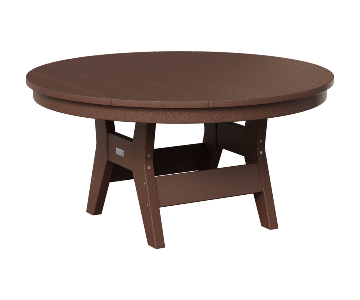 Harbor 38" Round Conversation Table Rockwood Outdoor Furniture Chocolate Brown 