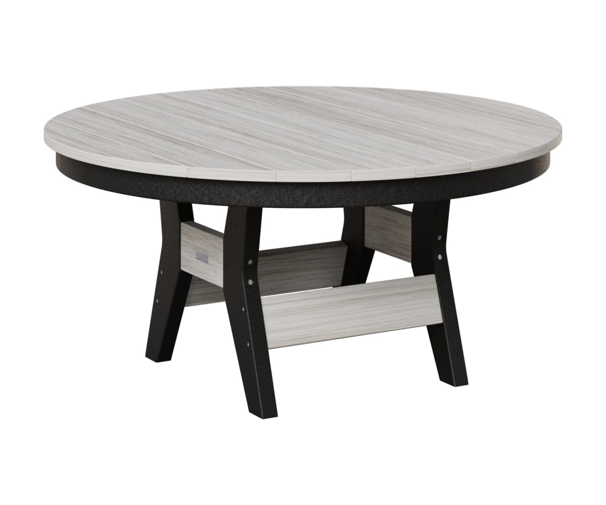 Harbor 38" Round Conversation Table Rockwood Outdoor Furniture Tabletop: Seashell I Legs: Black 
