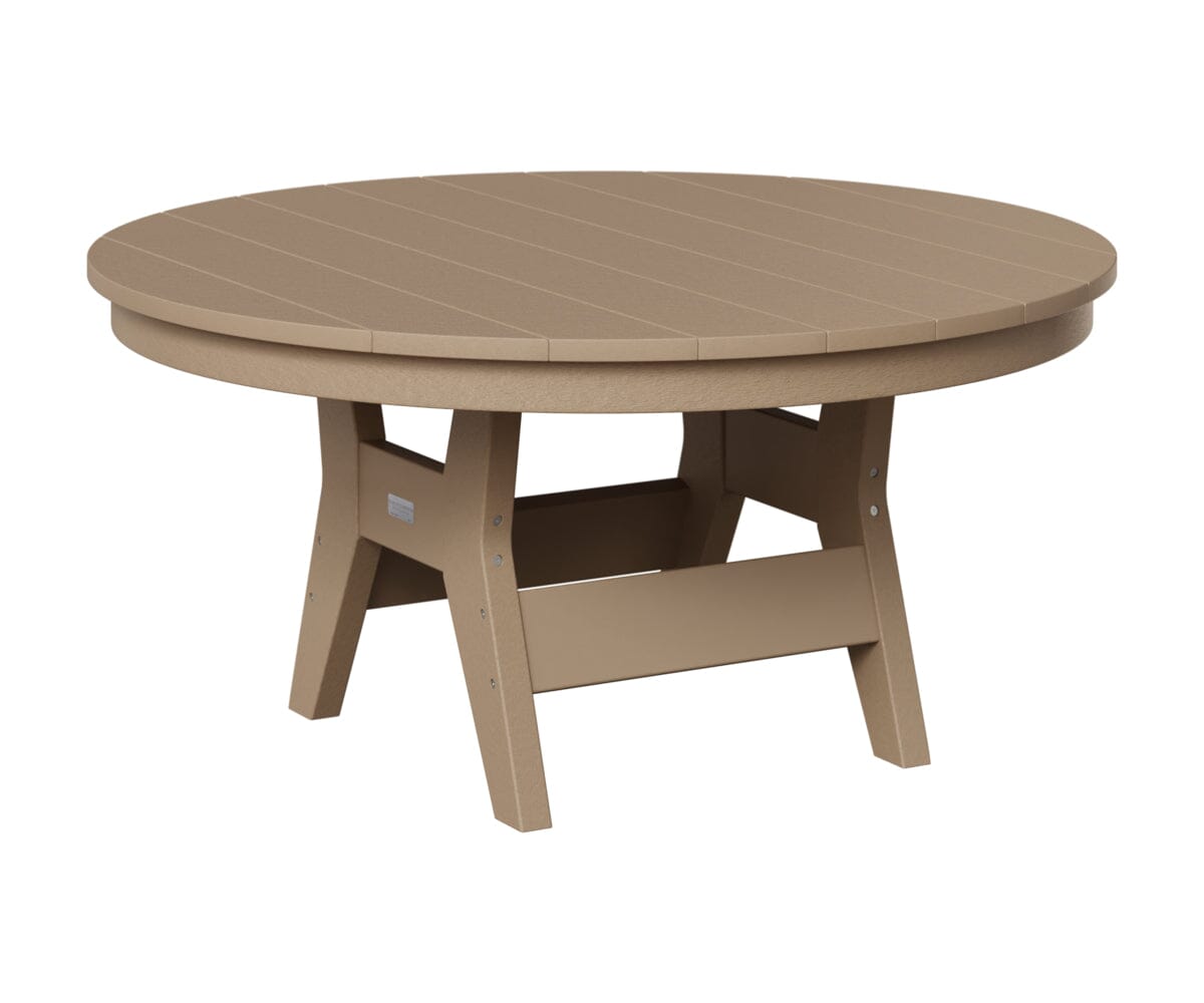 Harbor 38" Round Conversation Table Rockwood Outdoor Furniture Weatherwood 