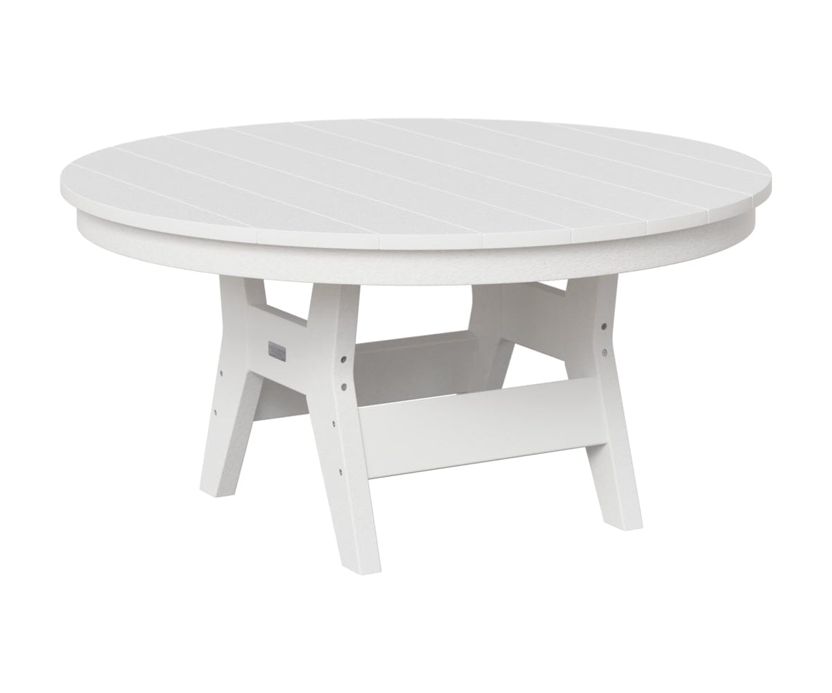 Harbor 38" Round Conversation Table Rockwood Outdoor Furniture White 