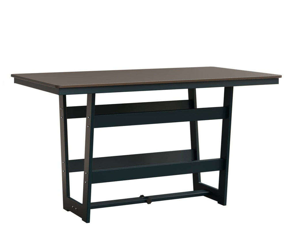 Hudson 40" x 70" Rectangle Table - Bar Height Rockwood Outdoor Furniture Hammered Top: Bronze MGP Berry 