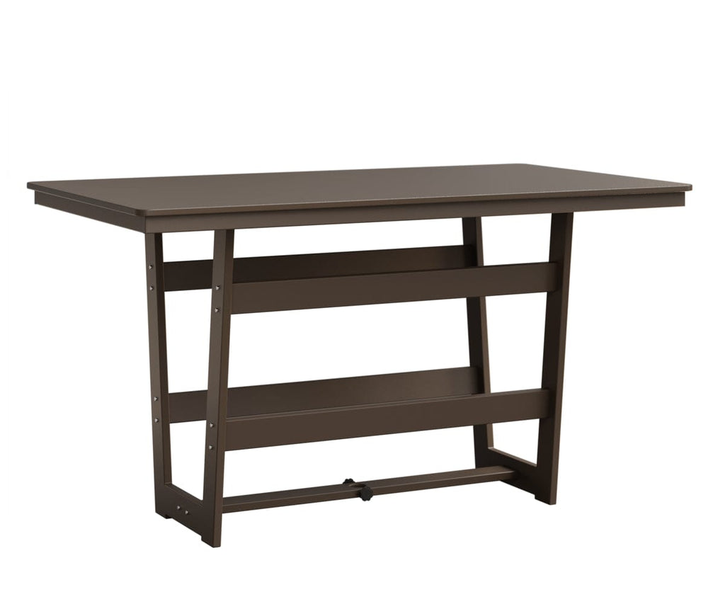 Hudson 40" x 70" Rectangle Table - Bar Height Rockwood Outdoor Furniture Hammered Top: Bronze MGP Clay 