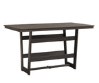 Hudson 40" x 70" Rectangle Table - Bar Height Rockwood Outdoor Furniture Hammered Top: Bronze MGP Graphite 