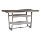 Hudson 40" x 70" Rectangle Table - Bar Height Rockwood Outdoor Furniture Hammered Top: Bronze MGP White 