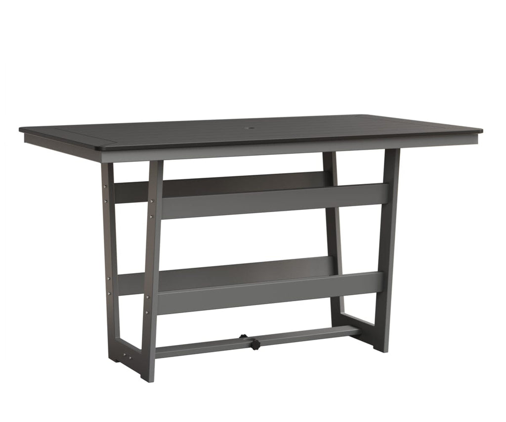 Hudson 40" x 70" Rectangle Table - Bar Height Rockwood Outdoor Furniture MGP Black MGP Fog 