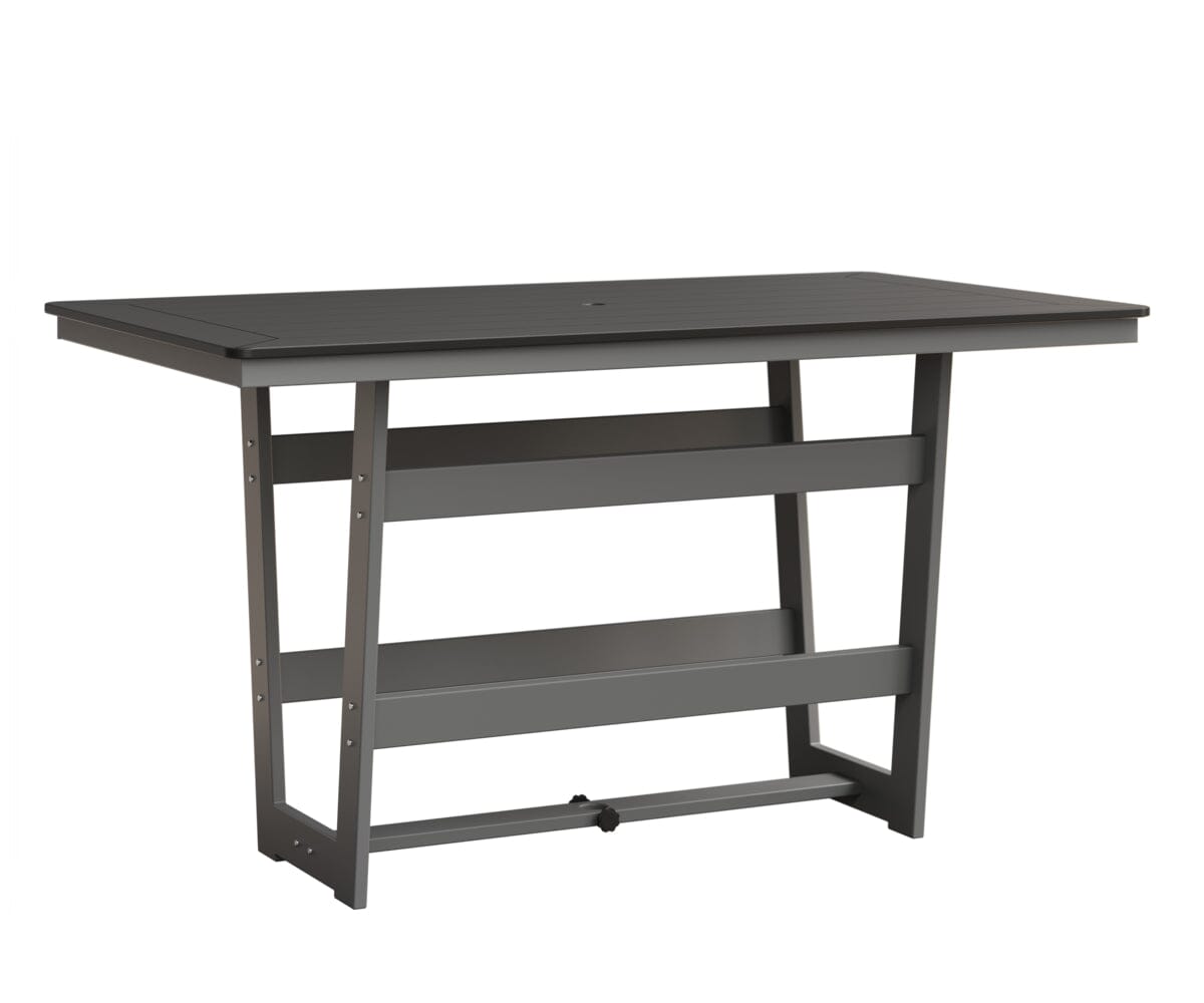 Hudson 40" x 70" Rectangle Table - Bar Height Rockwood Outdoor Furniture MGP Black MGP Fog 