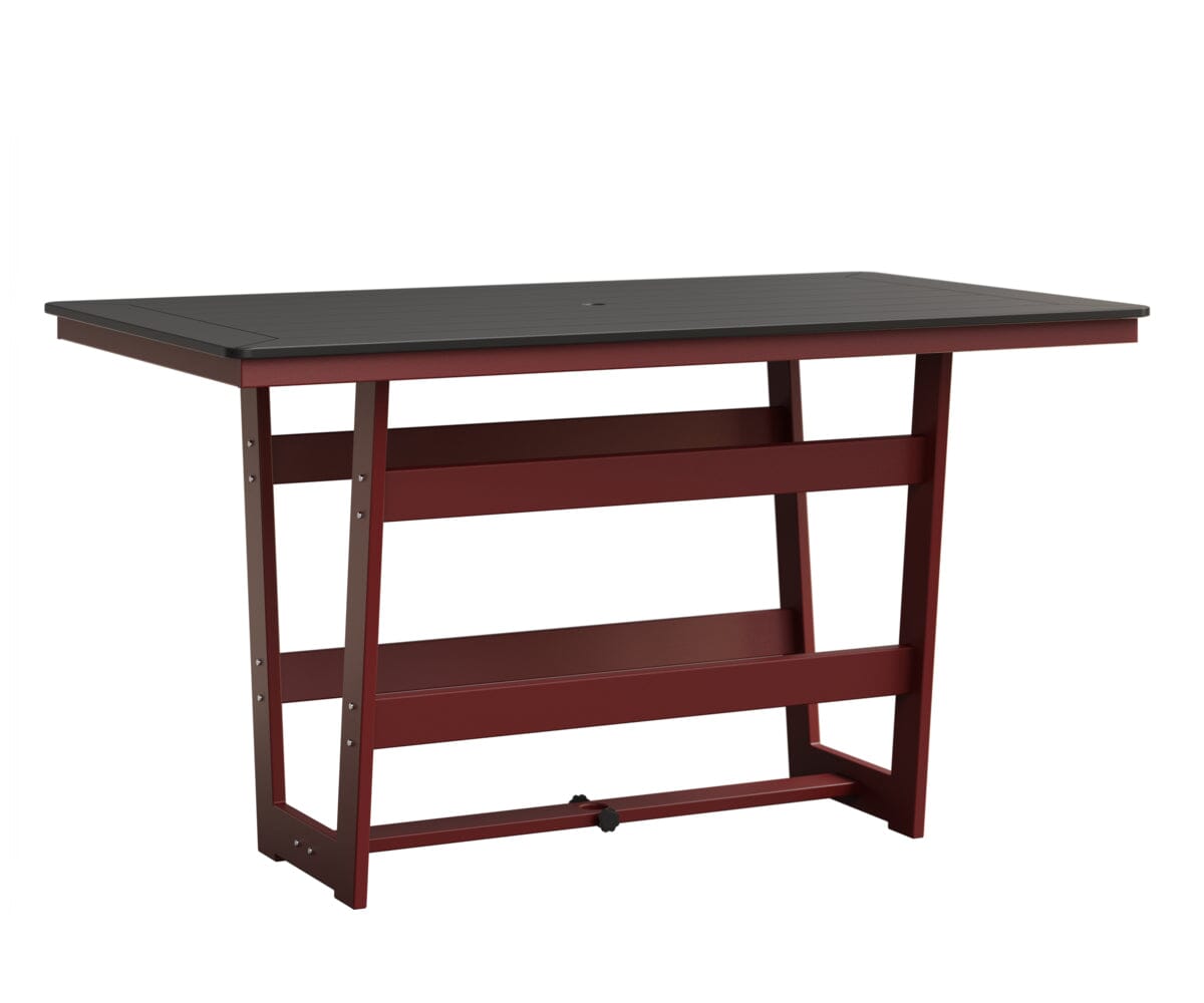 Hudson 40" x 70" Rectangle Table - Bar Height Rockwood Outdoor Furniture MGP Black MGP Red 