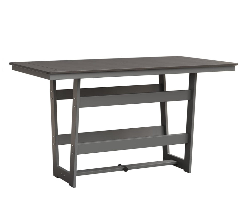 Hudson 40" x 70" Rectangle Table - Bar Height Rockwood Outdoor Furniture MGP Graphite MGP Fog 
