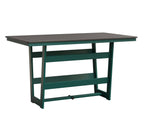 Hudson 40" x 70" Rectangle Table - Bar Height Rockwood Outdoor Furniture MGP Graphite MGP Teal 