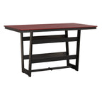 Hudson 40" x 70" Rectangle Table - Bar Height Rockwood Outdoor Furniture MGP Red MGP Black 