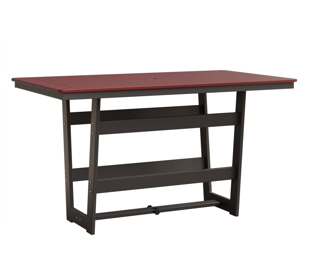 Hudson 40" x 70" Rectangle Table - Bar Height Rockwood Outdoor Furniture MGP Red MGP Graphite 