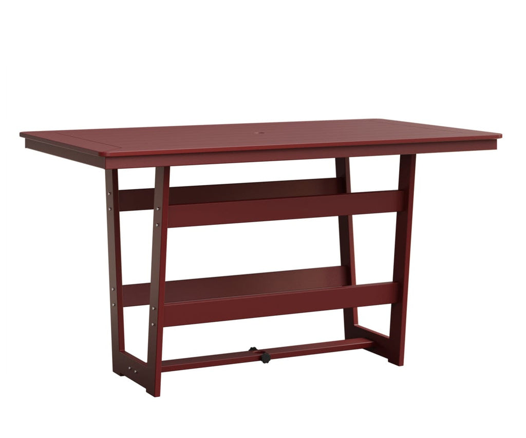 Hudson 40" x 70" Rectangle Table - Bar Height Rockwood Outdoor Furniture MGP Red MGP Red 