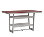Hudson 40" x 70" Rectangle Table - Bar Height Rockwood Outdoor Furniture MGP Red MGP White 