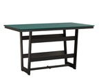Hudson 40" x 70" Rectangle Table - Bar Height Rockwood Outdoor Furniture MGP Teal MGP Black 